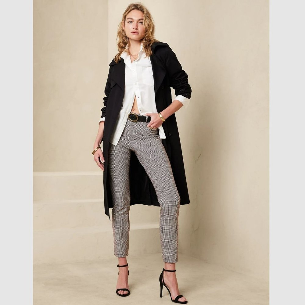 Banana Republic Factory High-Rise Sloan Slim Pant Houndstooth Sz 6, 8 & 10